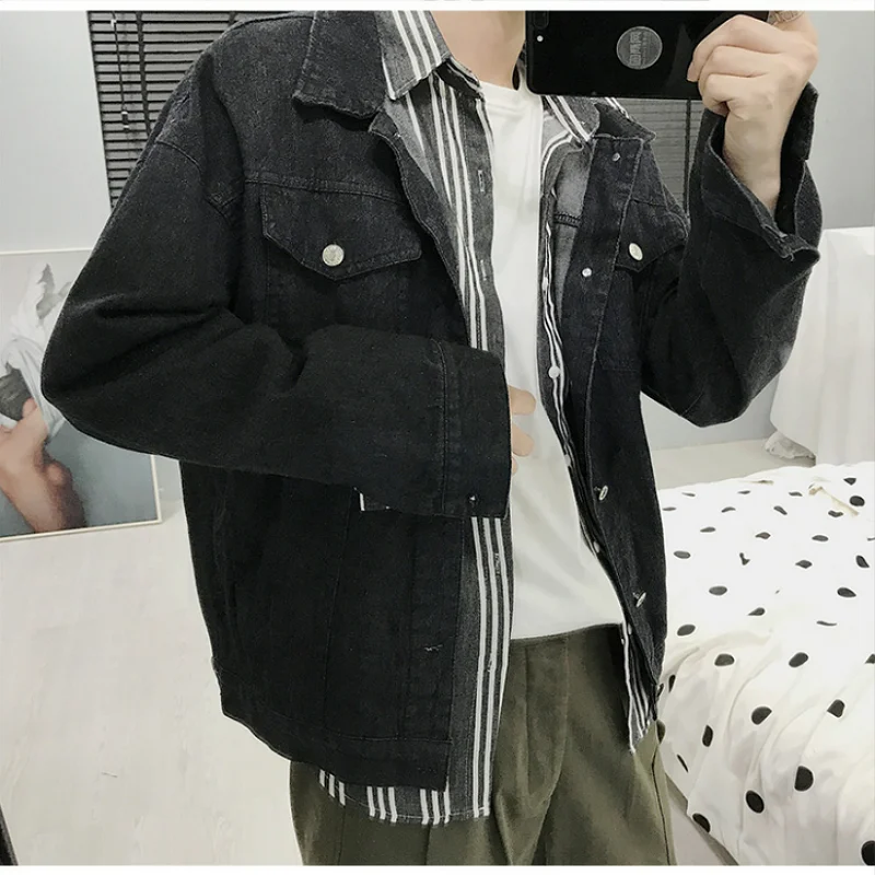 black clothing denim jacket 
