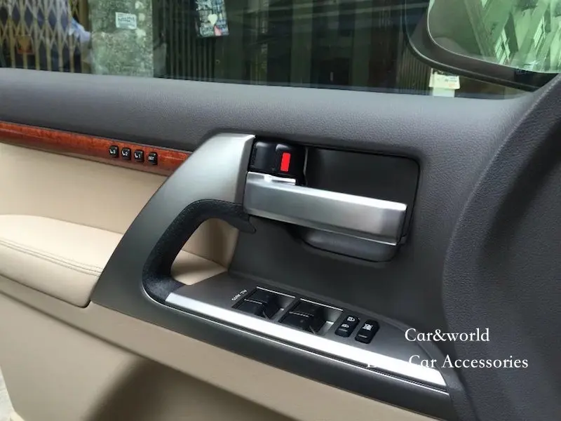 Для Toyota Land Cruiser V8 200 LC200 межкомнатных дверей подлокотник украсить боковой двери ручка Панель рамка для автомобиля аксессуары