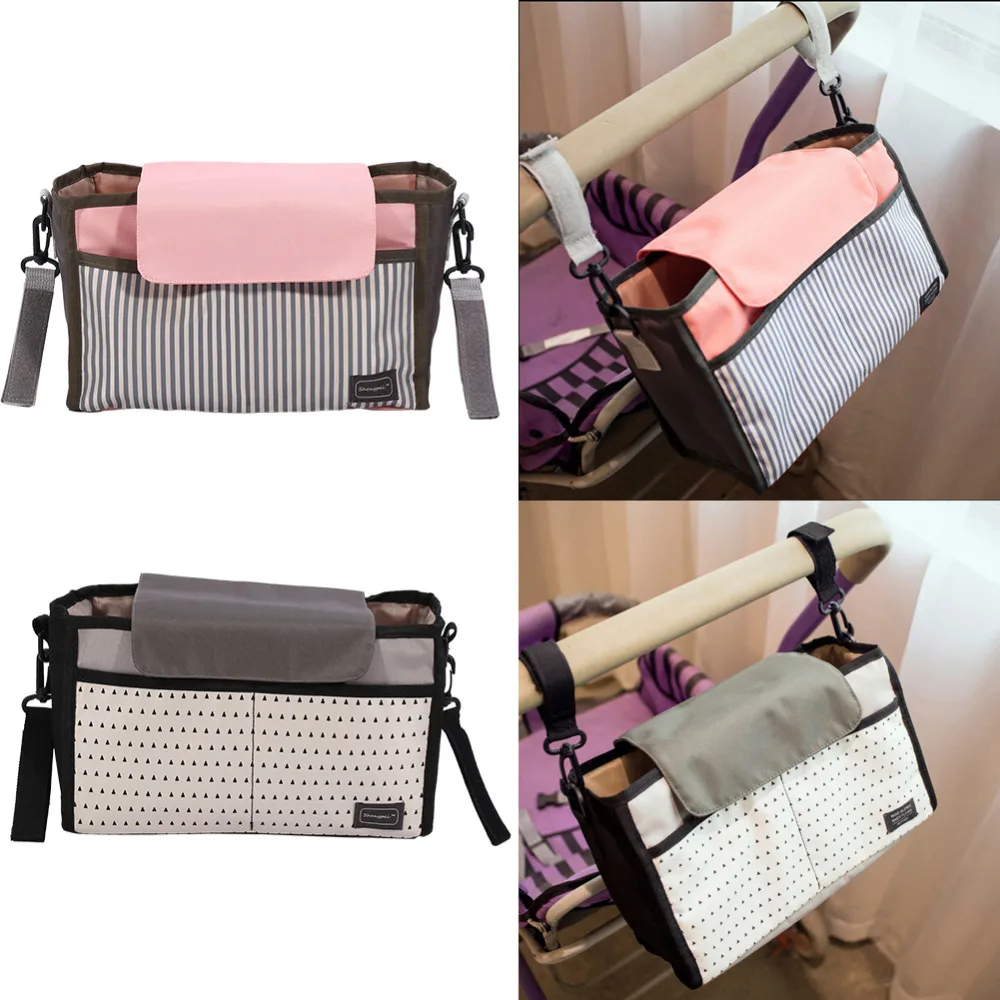 2 Colors Diaper Baby Stroller Organizer Hanging Nappy Bag Mummy Storage