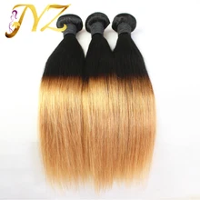 Two Tone Ombre Brazilian Virgin Hair Straight 3Pcs Lot 1B/27 Brazilian Hair Bundles Human Hair Weave Virgin Brazilian Straight