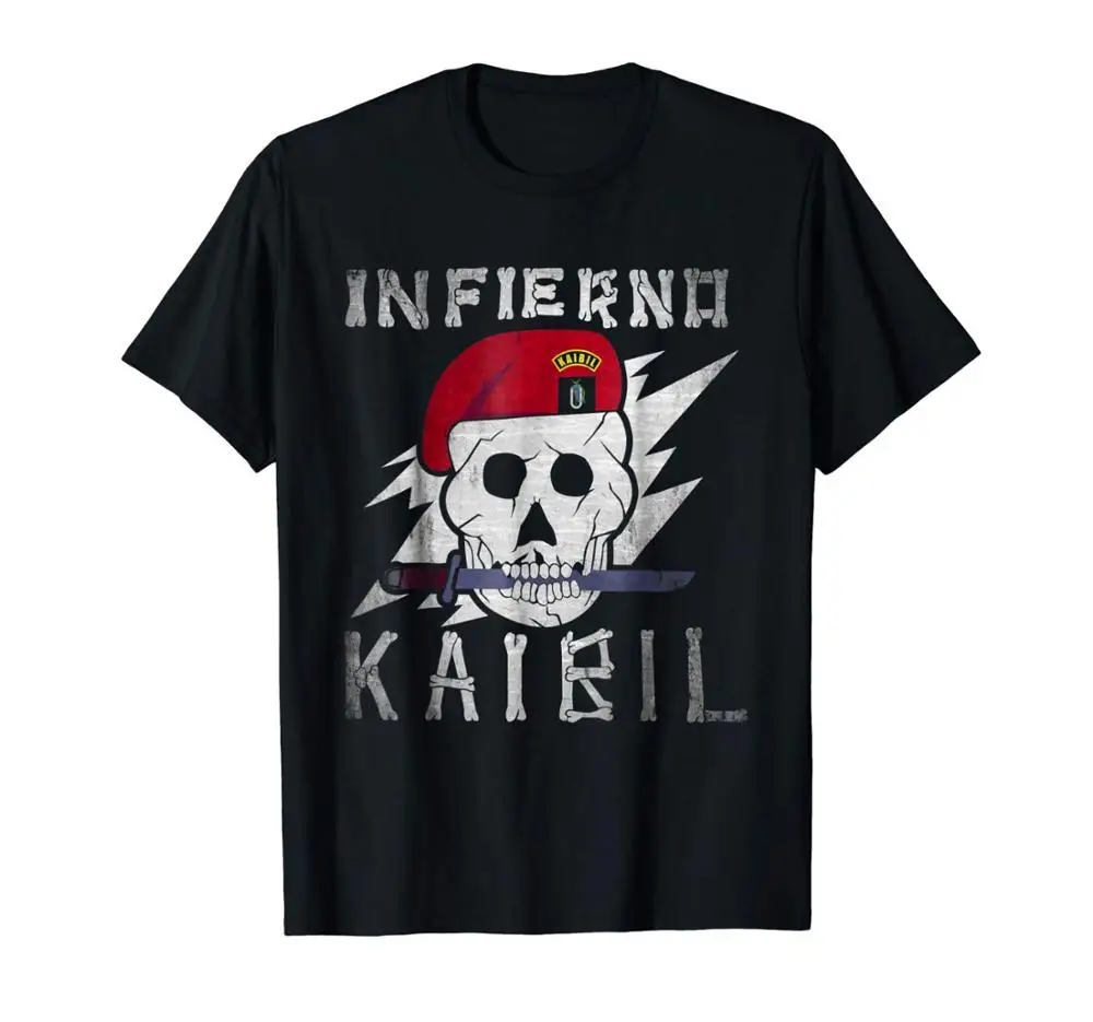 

Футболка Kaibil Special Force, двусторонняя, коллекция 2019 года, летнее Хлопковое платье с коротким рукавом и круглым вырезом, футболка с принтом