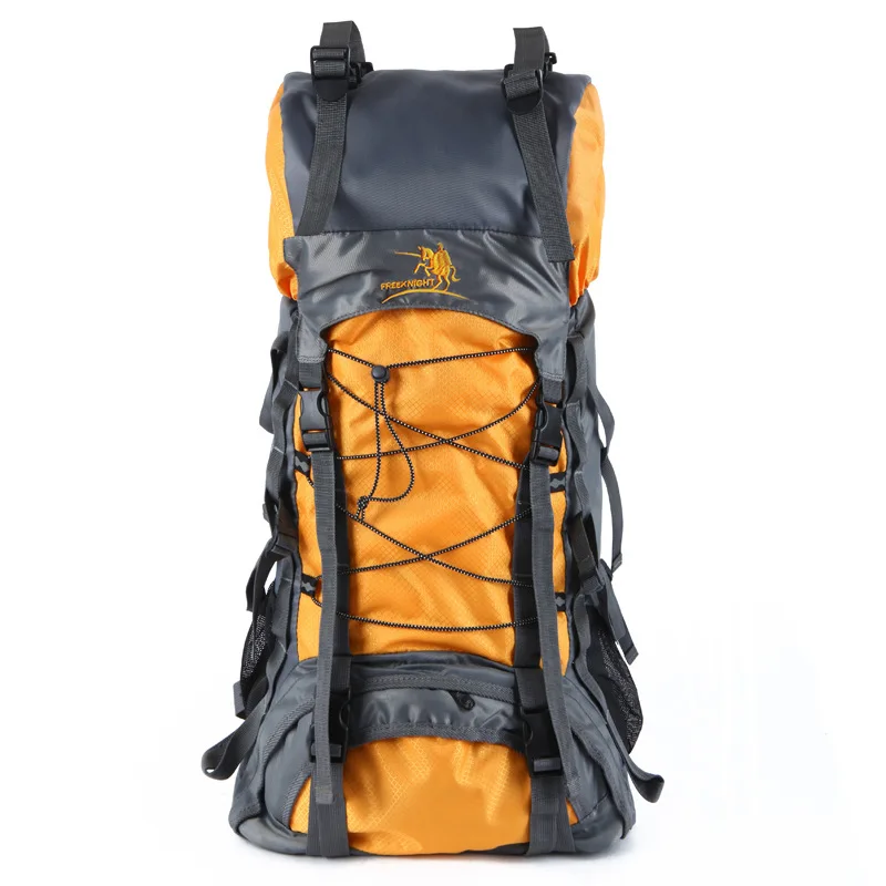 Открытый рюкзак 70л открытый водостойкий спортивный рюкзак походная сумка походная дорожная сумка альпинист скалолазание экскурсия поход - Цвет: Orange