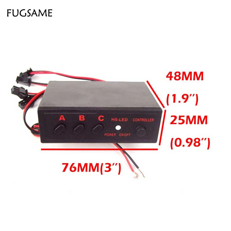 FUGSAME 4* 48LED стробоскоп Предупреждение подсветка для решетки радиатора Белый 3 мигающий режим