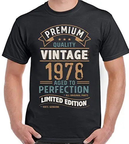 

Summer Fashion Hot Vintage Year 1978 - Limited Edition 40th Birthday Mens Funny T-Shirt 40 Year Old Tee shirt