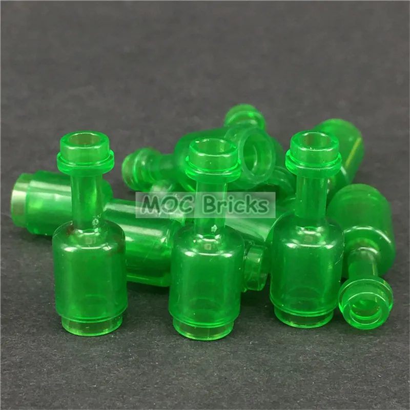 

12pcs/lot MOC Bricks DIY Trans Green Drinking bottle Educational Building Blocks figure Kids Toys for children Dolls Gifts