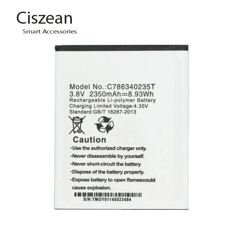 Ciszean 1x3 8 V 2350mAh Замена C786340235T Li-Ion Батарея сенсорная панель для BLU Studio 5.5S D630 D630L D630U +