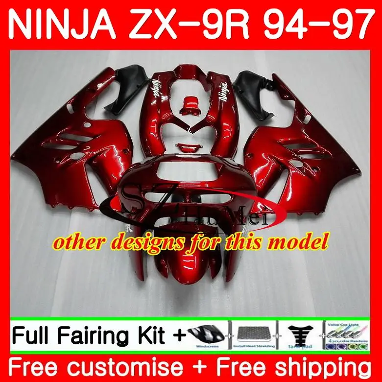 Комбинезоны для KAWASAKI NINJA 900CC ZX-9R 94-97 ZX900 Синий Пламя 21SH14 ZX 9 R ZX 9R 94 95 96 97 ZX9R 1994 1995 1996 1997 обтекатели
