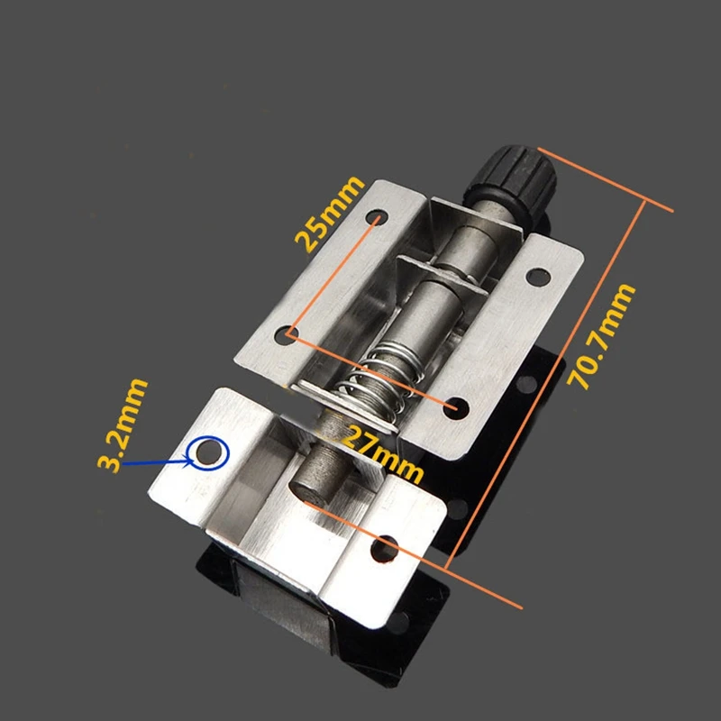 Stainless Steel Door Bolt Spring Bounce Bolts Lock Door Chain Latch For Window Cabinet Toilet Furniture Hardware 2