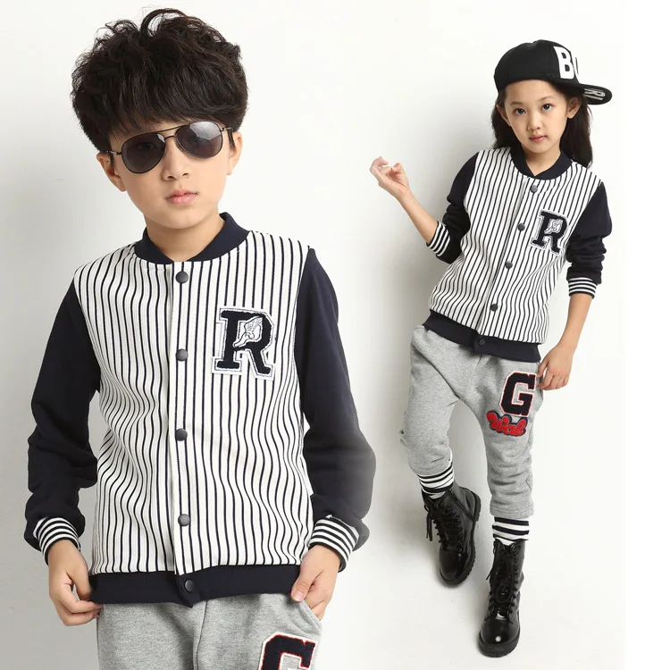 2015 nuevos niños conjuntos unisex niñas niños ropa fresca de rayas 2 unids del juego del deporte meninas de vestir vestir GS0024|clothes outlet|clothes ledclothes wash - AliExpress