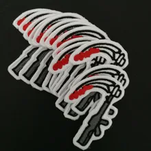 10 шт./партия, изготовленные на заказ, Железный На сыновей байкерского мотора, серповидные нашивки жилета, куртки, нашивки "анархия" для Harley мотоциклетная куртка, значки