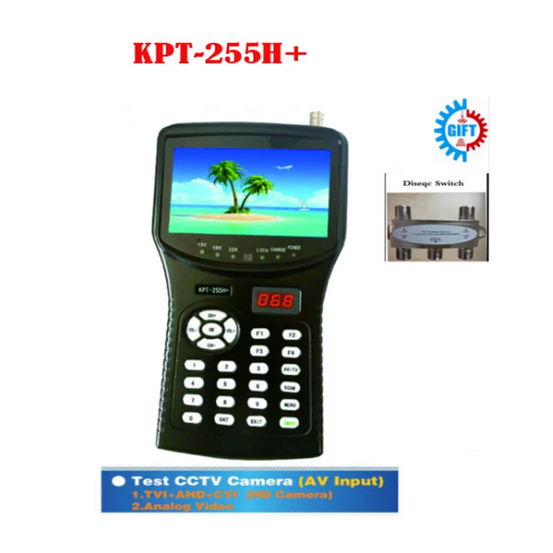 SATLINK kpt-255h plus kpt 255 sat finder cctv камера ЖК-подсветка Кнопка kpt255h