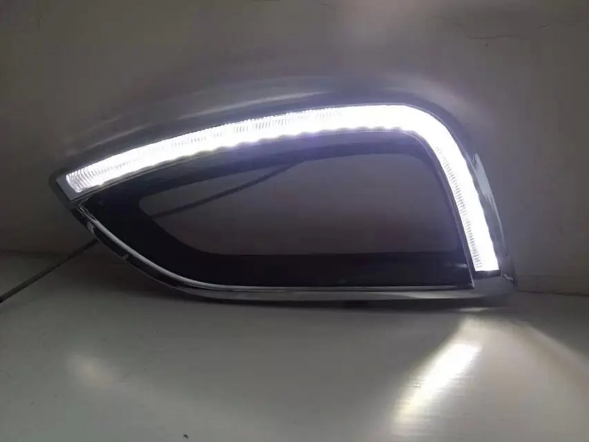 led drl daytime running light for Hyundai IX35 2013-14 with turn signals and dimmer function, 2 version optional Wholesale Automobiles & Motorcycles