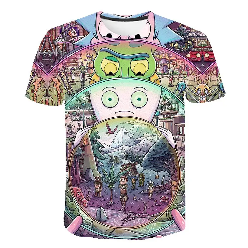 

Spider-Man/SpongeBob Various Animation Printed T-shirts Various Styles Short-sleeved O-collar Loose in Summer