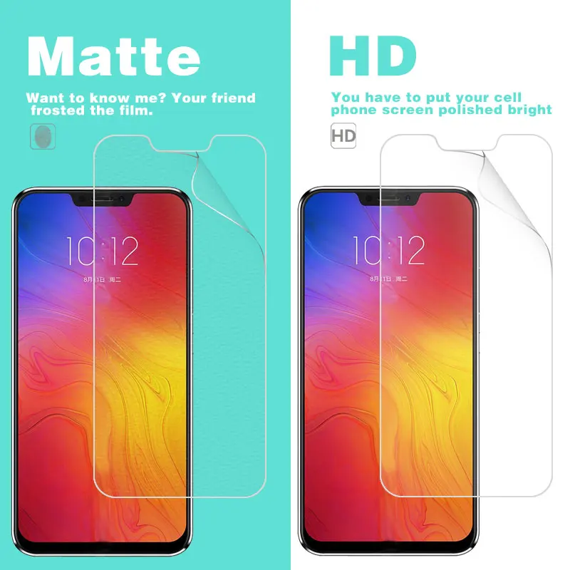 Антибликовая матовая пленка для Lenovo Z5 6 2 in HD прозрачная глянцевая экрана передняя