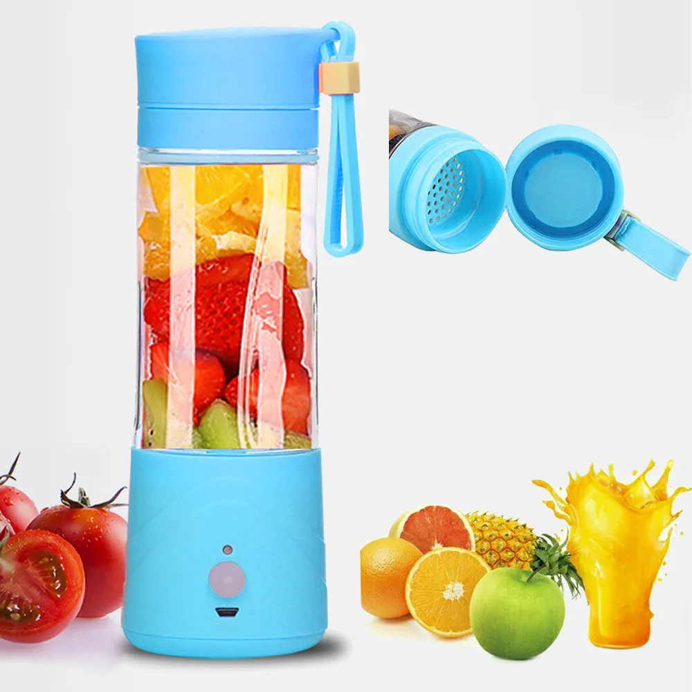 Mini Portable Electric Fruit Juicer Machine USB Rechargeable Smoothie