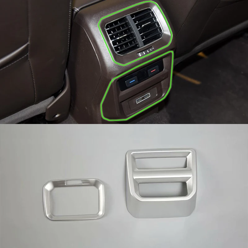 

Car Accessories ABS InteriorRear Air Vent Outlet Cover Trim For Volkswagen Tiguan L 2016 Car Styling
