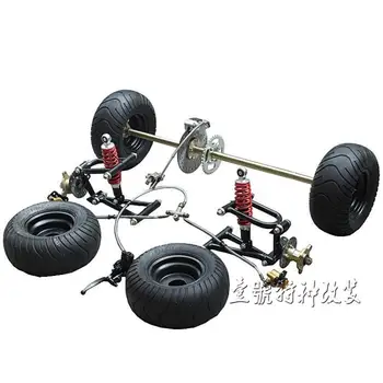 

GO KART KARTING ATV UTV Rear Axle Shock Absorbers Swingarms Foot Brake Disc Rotor Pump With 6 Inch Wheels