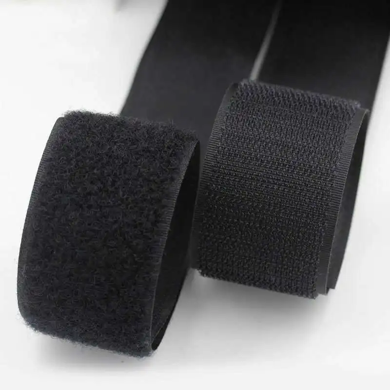 16/20/25/30/38/50/100mm*5m/Pair Adhesive Fastener Tape Sew-On Hook and Loop Black White Magic Tape Strip No Glue Sewing Accessor