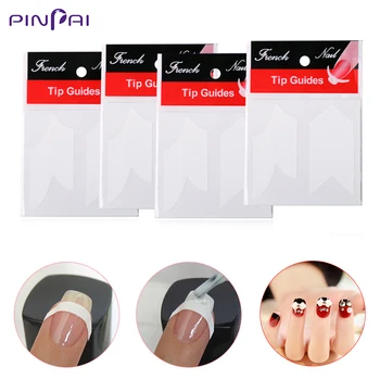 Preise 10 Blatt/Lot Nagel Guide Tipps Aufkleber Lächeln Linie Streifen Design Aufkleber Französisch Maniküre Nail Art Fringe DIY Salon Styling Werkzeuge