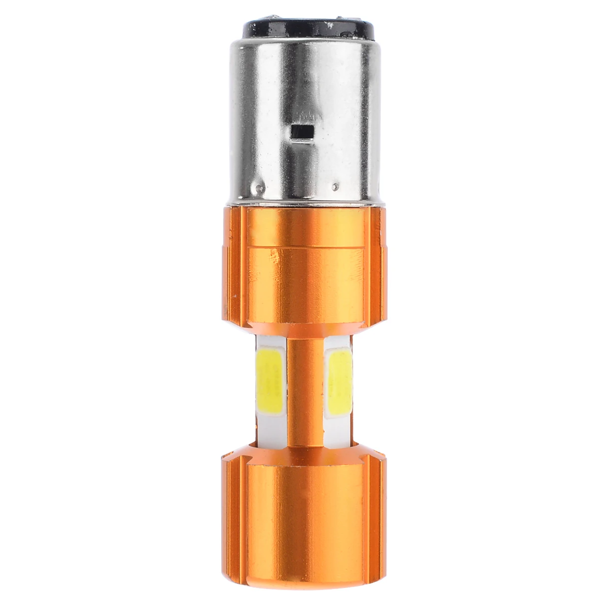 Mayitr 1pc BA20D COB LED Motorcycle Hi/Lo Headlight Head Lamp Bulb White 6500K for Motercycle Signal Lamp