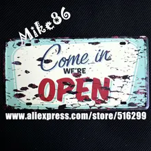 [Mike86] новинка приходят в открытых номерных знаков Винтаж бар украшение металлические знаки D-237 смешанный заказ 30*15 см