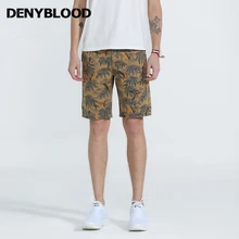 Denyblood джинсы мужские шорты Новое поступление; Летнее печати брюки Чинос стрейч хлопок Капри пляжные шорты бермуды 2201D