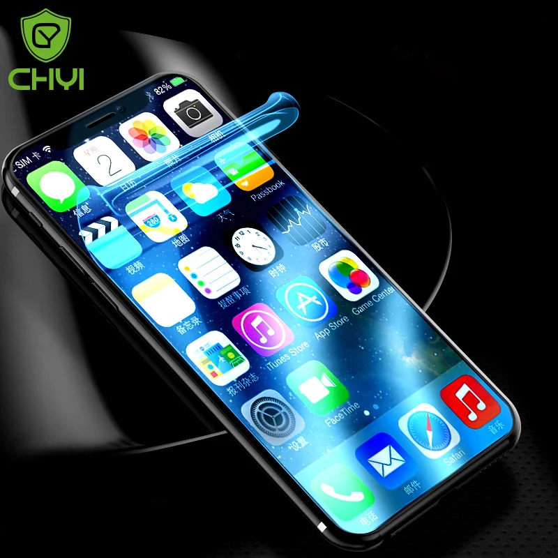 Изогнутая 3d пленка CHYI для iphone XS Max Защита экрана 11 Pro 6 7 8 plus наногидрогелевая не