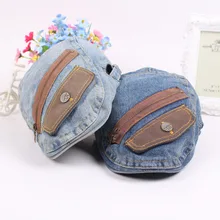 Новая модная джинсовая нашивка берет Женская шляпа винтажная Кепка мужские береты Boinas Gorras шапки Кепка на плоской подошве s