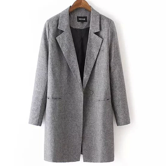Long grey blazer womens Clearance