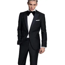 Для Мужчин's Костюмы Черный Жених Смокинги для женихов для Для мужчин Нарядные Костюмы для свадьбы для Для мужчин остроконечные нагрудные Женихи Для мужчин Костюмы одна кнопка Для мужчин S костюмы куртка+ Штаны