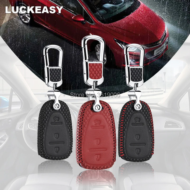 

LUCKEASY For Chevrolet Cruze 2017 High-quality Smart Key Keyless Remote Entry Fob Case Cover with Key Chain