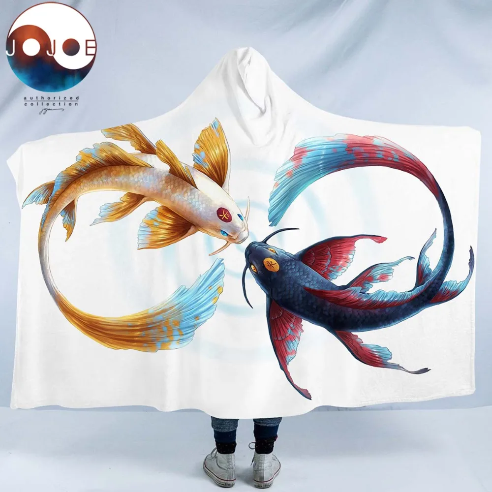 

Eternal Bond by JoJoesArt Hooded Blanket for Adults Sherpa Fleece Cryprinus Carp Microfiber Wearable Blanket on the Bed 150x200