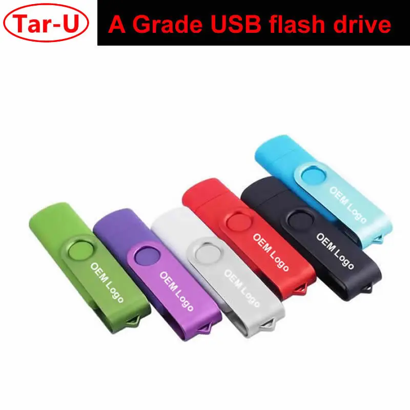 100 шт 16 Гб OTG поворотный usb-накопитель флэш-накопитель фактическая емкость флешки гравировка логотипа USB