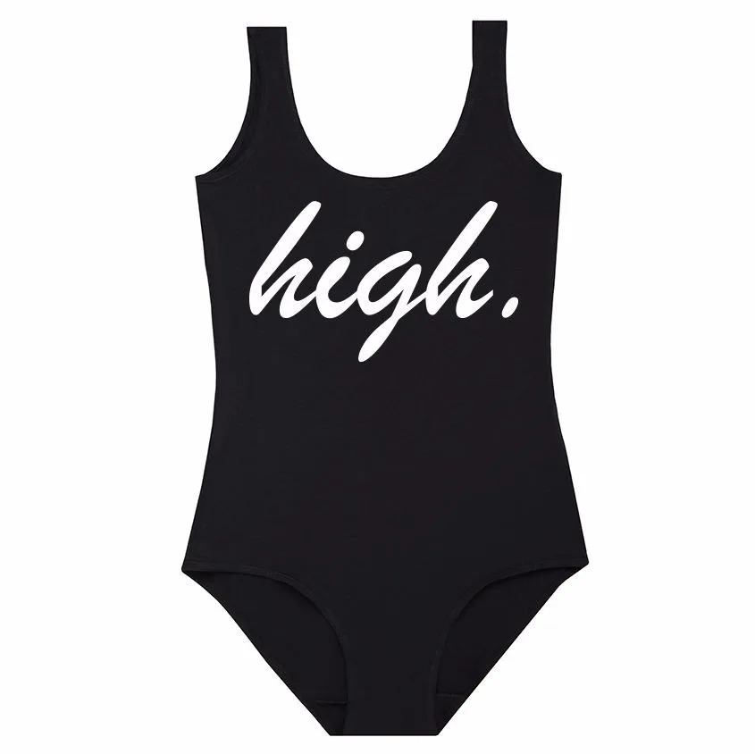 HIGH customize letter print Women Sexy Swimwear high waist Jumpsuits Rompers Bathing Suit Beachwear One-Piece suit bodysuit pink bodysuit