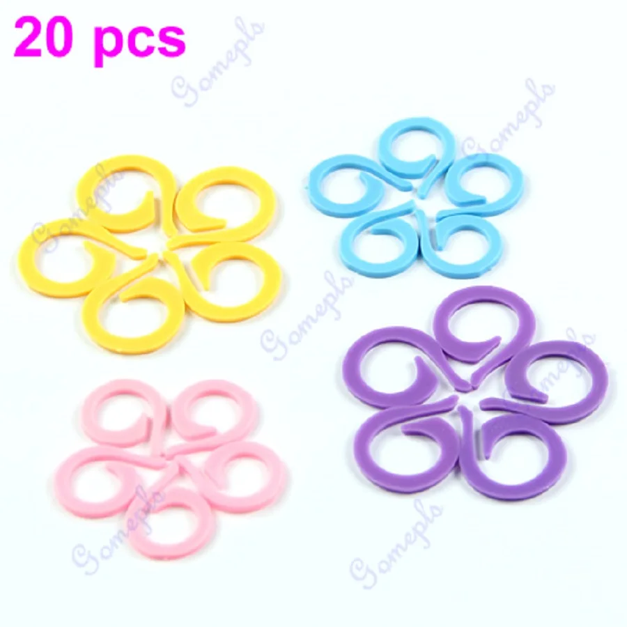 

20pcs 2 Types Colorful Knitting Crotchet Locking Stitch Markers Craft Set New