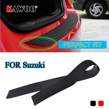 KAWOO For Suzuki Jimmy Swift Alto Ignis Splash SX4 Vitara Rubber Rear Guard Bumper Protect Trim Cover Sill Mat Pad Car Styling