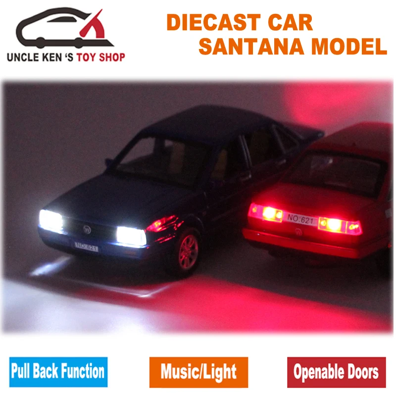 Модель литая в масштабе 1:32 VW Santana металлический автомобиль для мальчиков детский