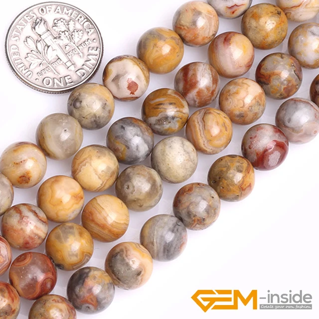 GEM-Inside 20mm Round Dream Agate Gemstone Loose Beads Agate Beads for  Jewelry Making Strand 15 Inches for Jewelry Making Necklace Bracelets