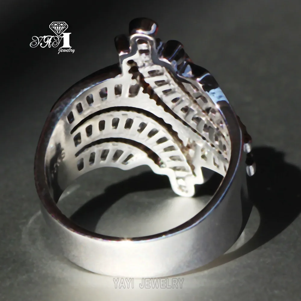 Wedding Rings Engagement Rings YaYI Jewelry Fashion Princess Cut 4.4 CT White Zircon Silver Color Engagement Rings wedding Rings Party 643