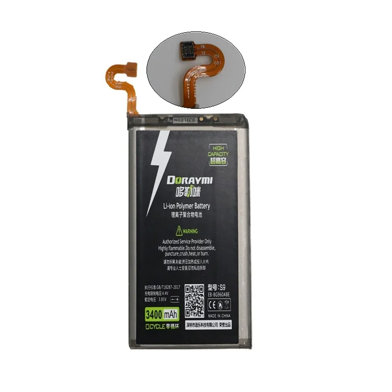 DORAYMI 3400mAh EB-BG960ABE Battery for Samsung GALAXY S9 G9600 G960F SM-G960 Li-ion Polymer Phone Replacement Batteries Bateria DORAYMI 3400mAh EB-BG960ABE Battery for Samsung GALAXY S9 G9600 G960F SM-G960 Li-ion Polymer Phone Replacement Batteries Bateria