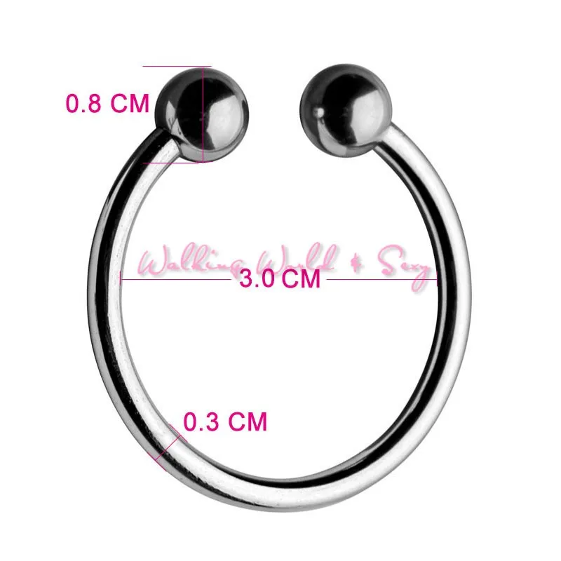 Sex Products For Men Penis Stainless Steel Cock Rings With Double Beads Delay Ejaculation Cockrings Penis Rings Adult Sex Ring (2)