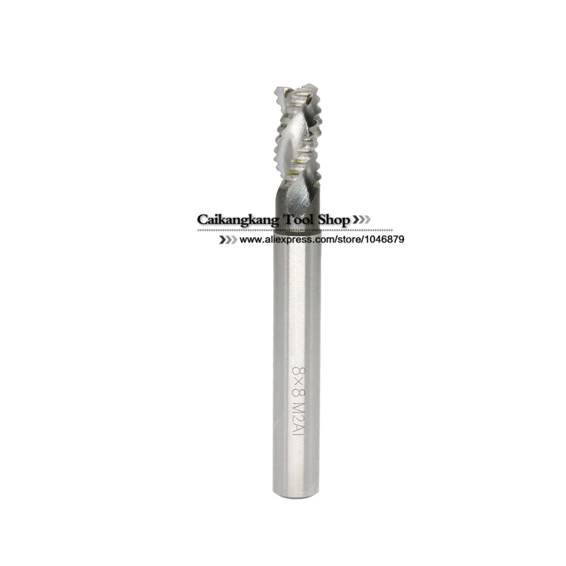 

New 3 Flutes 8*8*15*69*7.7*25mm M2AI Dia End Mill Router Bit Milling Cutter Machine CNC Drill Tool Use For Cutting Aluminum