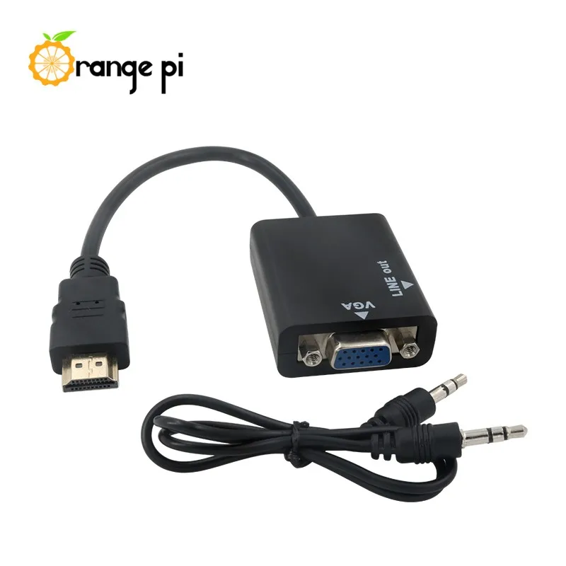 Новая модель HDMI к VGA кабель для Orange PI заводского качества, работа с монитором до 720P