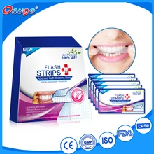 14 Pouches Best Dental Care Tooth Whitening Strips Brand Onuge High Strength Anti-soliva Teeth Whitening Dry Strips Use 1 Hour
