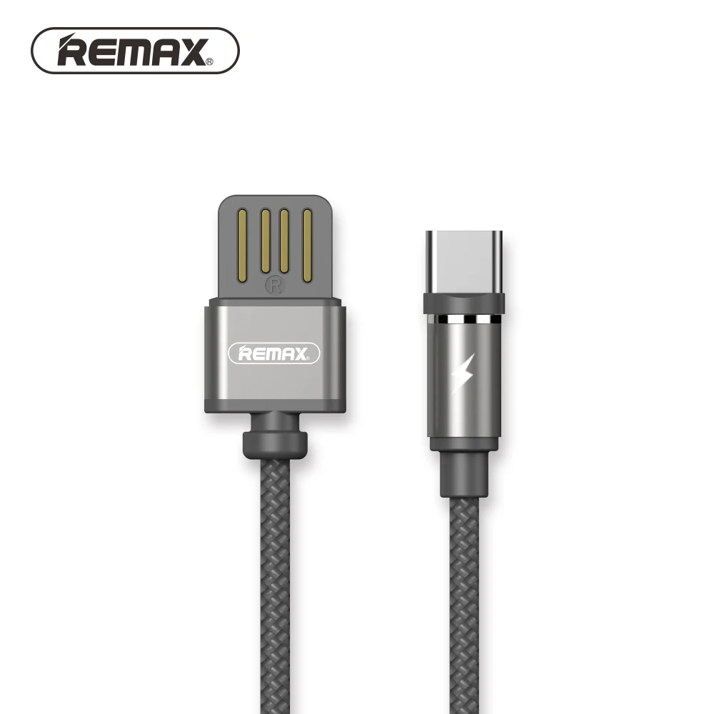 Магнитный кабель remax usb type-c со светодиодный светильник для кабеля type-C USB C быстрое зарядное устройство для samsung S8 HUAWEI mate 10 P10 Xiaomi 6 - Цвет: black