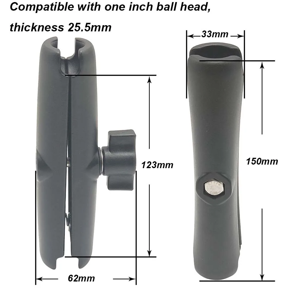 Billig JINSERTA 15CM Lange Doppel Buchse Arm für RAM 1 Zoll Ball Basen Montieren