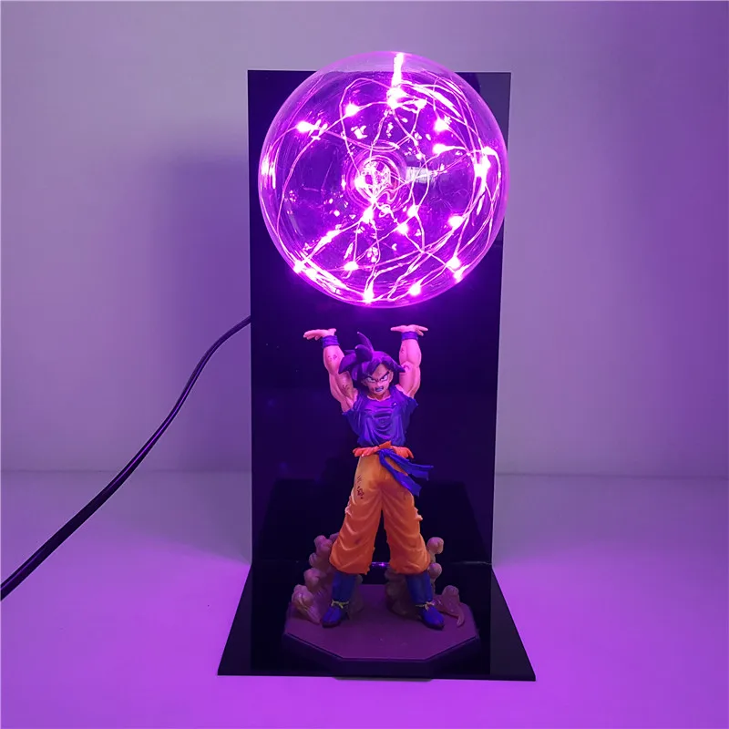 Dragon Ball Z Goku Spirit Bomb фигурки светодиодные лампы игрушки аниме Dragon Ball Супер Сон Гоку фигурка игрушка диорама 15 цветов выбрать - Цвет: Розовый