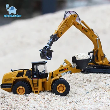 

Dodoleephant Diecast Model wheel Type Loaders 1:50 and track type timber Grab model toy for Collection excavator series boy gift