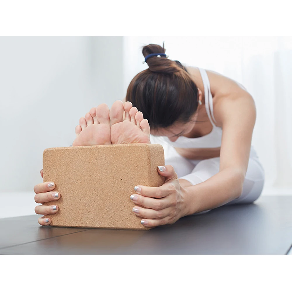 

Cork Yoga Block with High Density soft wooden Brick Provides Stability Balance & Support, Improve Strength and Deepen Poses
