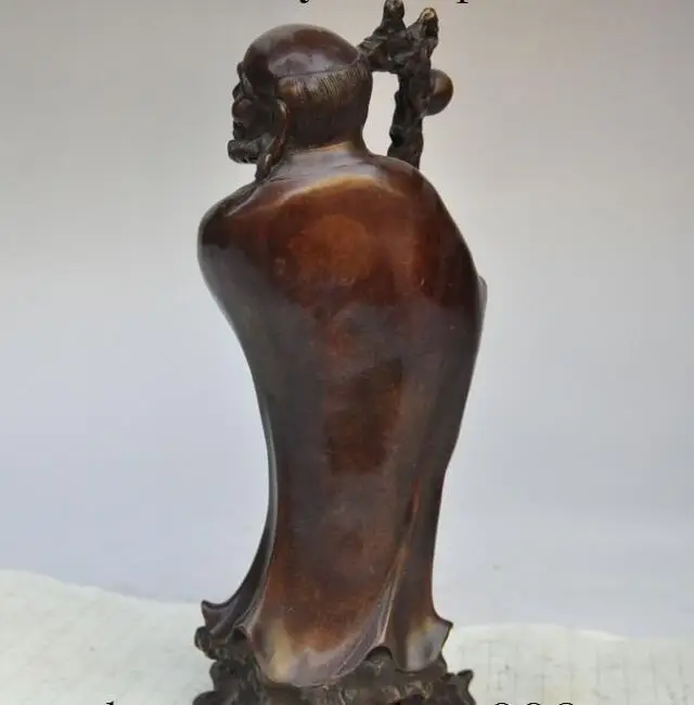 

S0700 10"chinese buddhism bronze Gourd stand Damo Bodhidharma Dharma Buddha statue